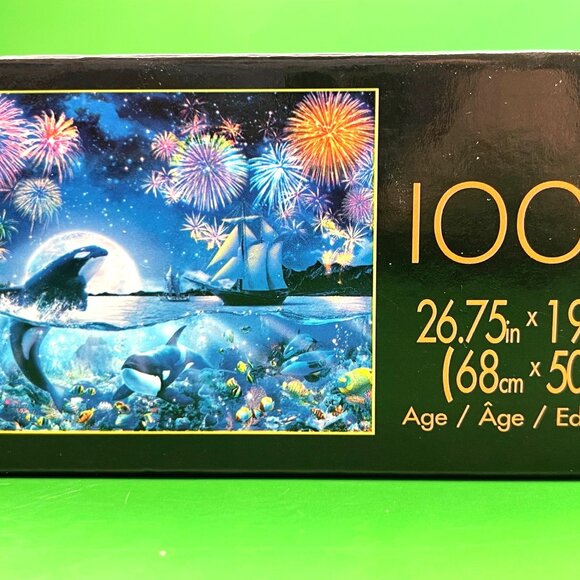 Buffalo 1000 Piece Interlocking Jig-Saw Puzzle Hummingbird Garden Ocean Set of 2 - Picture 10 of 13